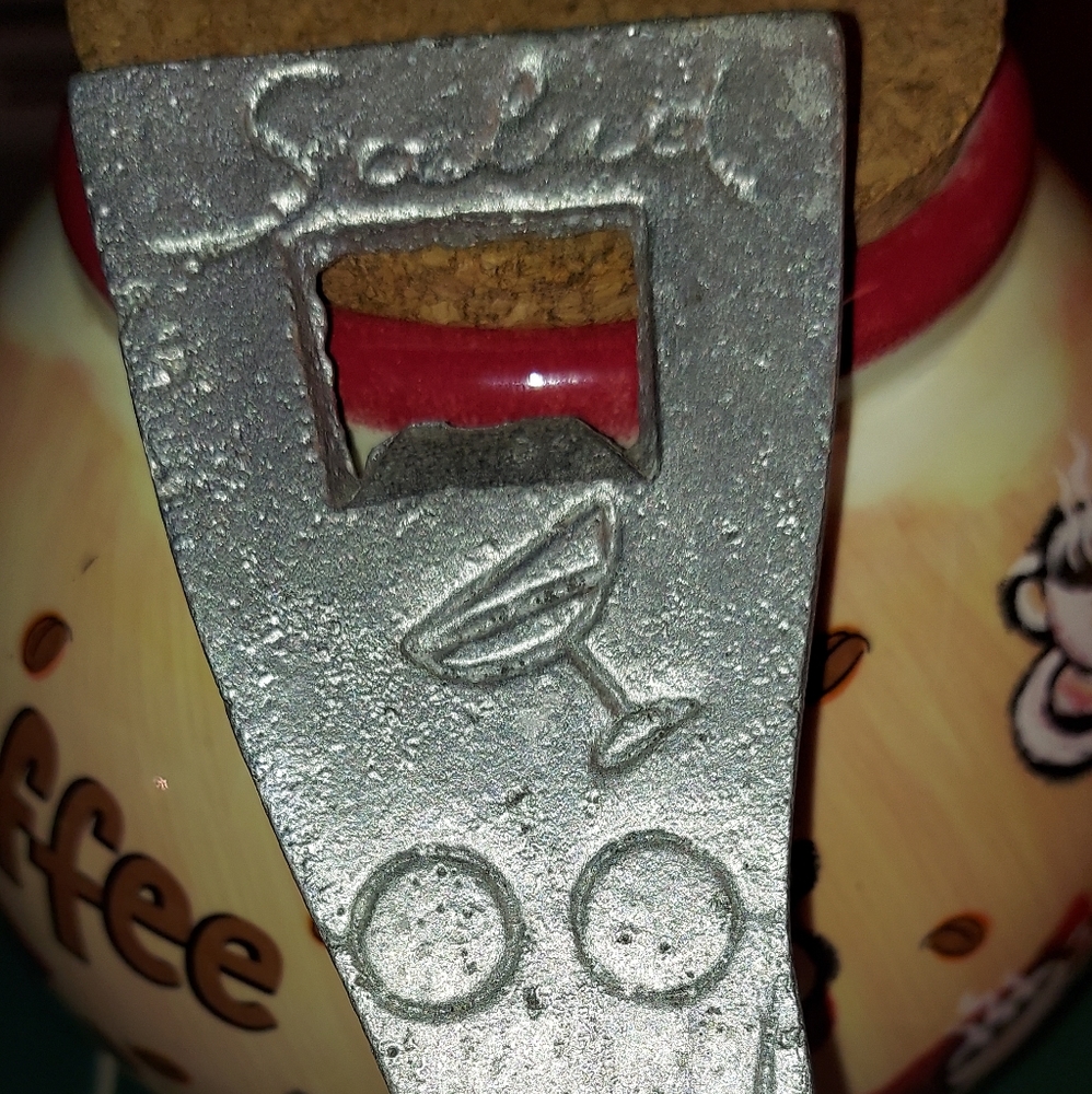 Vintage Beer Bottle Opener Metal Bikini Leg Martini Glass Salud from Spain